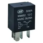 minirelee 12v 35/25a 5 с ногой 1шт m+
