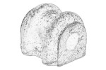 OE HYUNDAI 55513-2B200 / stabilizer bar bushing rear right/left fits: hyundai ix55, santa fé ii, kia sorento ii 2.0d-3.8 03.06-12.15