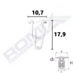 Paigalduspesa (rakendus: armatuurlauale, pagasiruum, polstrite ja polstri kinnitamine, kogus pakendis: 10 tk) sobib: HYUNDAI ACCENT III, ACCENT IV /i25/ SOLARIS, ELANTRA IV, GETZ, ix55 09.02-03.17