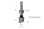 tpms ventiil wonder 1312 veoauto valuveljele 9.7mm. l=65mm. nurk 18