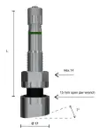 tpms ventiil wonder 1319 / 54ms veoauto valuveljele 9.7mm. l=48+mm / tald 7-kraadi