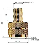ventiili adapter vc-6 - vc-2, (üleminek jämedalt stend.ventiilile)