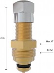 tl-ventiil tööstusr. v5-06-1. sirge. p41mm. ava 20.5. v5-03-1. keere 17x1