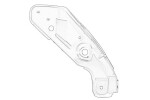 OE SEAT 5F0 806 929 / headlight reflector mounting upper panel left (upper part, metal) fits: seat leon 5f 09.12-12.19