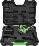 12v akulöökmutrikeeraja komplekt 250nm. 3/8". harjavaba. 2.0ah aku + laadija jbm