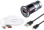 Прикуриватель pesasse Быстрое зарядное устройство usb 12v/24v + usb Кабель wayme