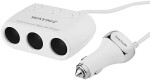 Прикуриватель Разветвитель 3-ne + 4xusb 3.6a 12/24v Кабель 120cm wayme