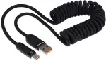 кабель для зарядки плетеный спираль usb - usb-c max 100w. 50-180cm wayme