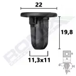 Polstritüübel (rakendus: ukse polsterdus, kogus pakendis: 10 tk) sobib: BMW 5 (F10), 5 (F11), 5 GRAN TURISMO (F07), 7 (F01, F02, F03, F04), X3 (F25), X4 (F26) 02.08-03.18