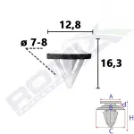 tüübel liistud HONDA CITY 02-08