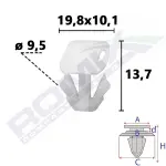 Kinnitusvahend sobib: VW TOUAREG 7L 10.02-05.10