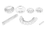 OE CHRYSLER 68004075AB / rear axle tube repair kit front (ball joint, bolts, satellites, satellite wheel, washers) fits: dodge nitro, jeep cherokee, wrangler iii 2.8d-4.0 09.06-