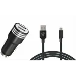 Komplekt autolaadija 2 X USB 2.4A + kaabel USB-C