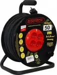 poolil pikendusjuhe plast 50.0m 3x1.5mm2 kummikattega. valmistatud in eu 4-pesa