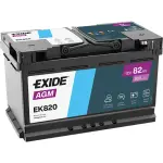 aku EXIDE 12V 82Ah 800A AGM ( -+ standartne) 315x175x190 B13 (agm)