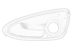 OE SEAT 6J1 837 113K2ZZ / door handle left (inner) fits: seat ibiza iv 1.0-2.0d 03.08-06.17