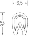 HART RS34.3446 / universal seal pvc 1-2mm silver/1mb = 1pc