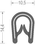 HART RS34.3641 / universal seal pvc 1-4mm black/1mb = 1pcs