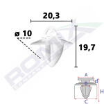 tüübel liistud FIAT DOBLO 00-09