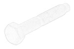 OE FIAT 7601061 / steering rod bolt (m8x1.25, bolt length: 45mm, wrench size: 13mm) fits: alfa romeo, fiat, lancia
