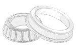 OE CLAAS 7700012230-CL / gearbox element, bearing fits: renault 610, 630, 650, 103-14 re, 103-14 rs, 103-14 ts, 103-14 tx, 110-14, 133-14 re, 133-14 ta, 133-14 te, 133-14 ts, 133-14 tx, 133-14 tz, 145-14 re, 145-14 ta
