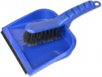 prügikühvel+ hari. kummiäär. väike. plast 330x230mm duo suur