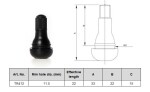 Ventiļi / klapid black 22mm, TR412 100tk./pakk