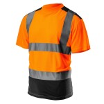 Helkurribaga T-särk, tumeda alumise osaga, oranž, suurus L