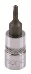 SONIC 1/4" Padrun kuuskant TORX auguga T6H