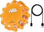 vilkur 12+3 led oranz magneti ja konksuga laetav usb-c carmotion