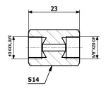 ühendus piduritoru sisemine. 3/8X20 DF - sisemine. 3/8X20 DF