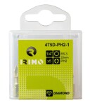 Torsion Diamond otsak Irimo PH2 x 25mm 1/4", 5tk pakis