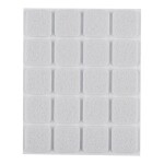 Isekleepuvad vildist padjad, valged 20x20 mm, 20 tk.