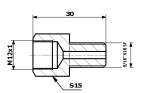 ühendus piduritoru sisemine. 12X1 SF - välimine. 9/16X18 SF