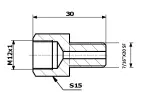 ühendus piduritoru sisemine. 12X1 SF - välimine. 7/16X20 SF