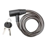 bike lock, 12x800mm, läbipaistev hülss, black lock, 2 keys