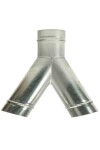 Metal Y tükk 75/75/75 mm värvitud METAL kaks-WAY DEVIATION D. 75-75-75