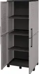 шкаф 1690x680mm. пластик. глубина 370mm. 2+2 дверями. серый. f70/tp artplast