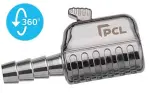 pumpamisotsik. 6mm voolikule. sirge. lukustiga. kiireemaldus. 360°. pcl ch2h01
