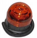 oranz vilkur/strobo led 12/24v 3-punktkinnitus / magnet 125mm