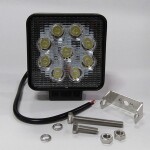 töötuli 9 led m+ 27w 110x128x55mm 2000 lum kirgas 10-30v