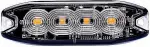 strobo vilkur kollane 4-led 12/24v. madal 98x30x8mm