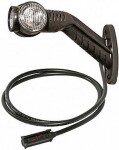 боковая фара рожок led superpoint 3 кривая 45° 182mm левый 12/24v aspöck