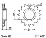 мотоцикла для цепи цепное колесо передний JT 13 количество зубов