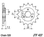 мотоцикла для цепи цепное колесо передний JT 15 количество зубов
