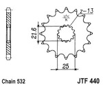 мотоцикла для цепи цепное колесо передний JT 15 количество зубов