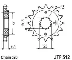 мотоцикла для цепи цепное колесо передний JT 17 количество зубов