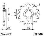 мотоцикла для цепи цепное колесо передний JT 16 количество зубов