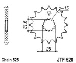 мотоцикла для цепи цепное колесо передний JT 16 количество зубов