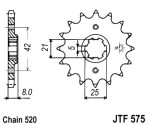 мотоцикла для цепи цепное колесо передний JT 15 количество зубов